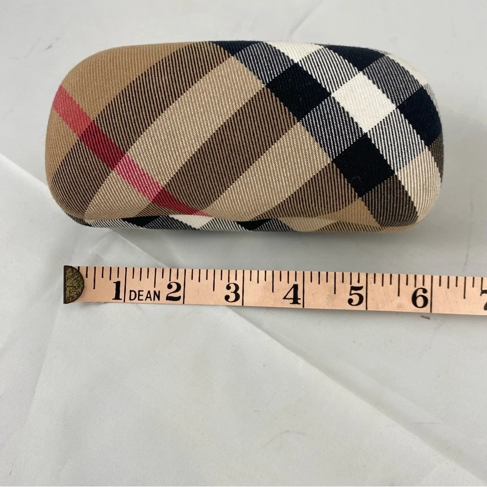 Burberry Nova Check Hard Shell Sun Glasses Eyeglass Case Plaid w/Cloth EUC - Picture 5 of 5